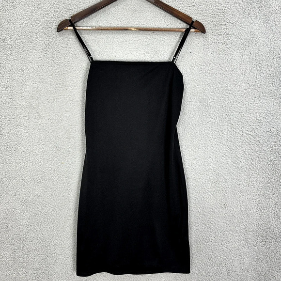 Laundry Shelli Segal Slip‎ Dress Womens 8 Black Vintage 90s Whimsigoth Boho - Picture 1 of 8